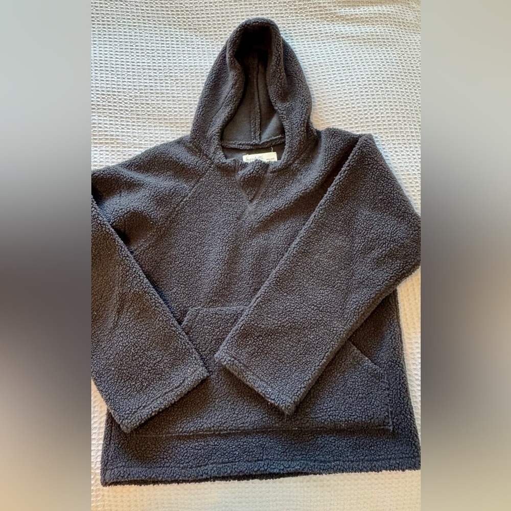 Cozy Dark Charcoal Sherpa Hoodie